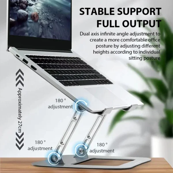 S0606974e96fa4aaeb4e0e93ec432884ax.webp XMSJ Laptop Stand Adjustable Carbon Steel Notebook Tablet Stand Up to 17 Inch Macbook Laptop Portable Foldable Cooling Holder
