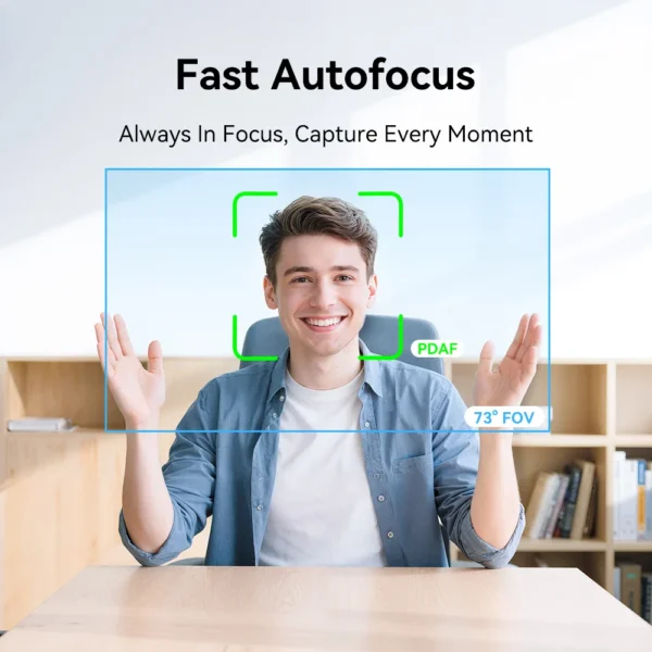 EMEET 4K Webcam for PC/Computer PDAF Auto Focus Video Camera With Dual Mics Web Camera Works for Zoom/Teams