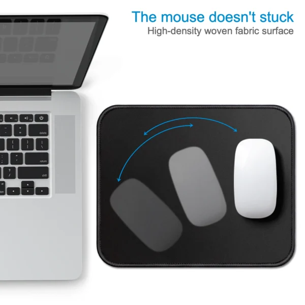 EXCO Mouse Pad Small with Stitched Edge Smooth Cloth Computer Mousepad Non-Slip Rubber Base for Gaming Office Laptop Durable