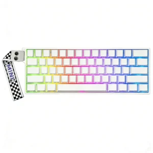 AULA Mini60HE Wireless Magnetic Axis Gaming Keyboard Features Quick Trigger Keys Adjustable Trigger Sensitivity with RGBLighting