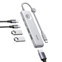 Sdc4ee8c87d984c1a8deb8e7631d388c1J.webp UGREEN 5-in-1 USB HUB Type-C to 4K60Hz HDMI USB3.2 Gen2 10Gbps Data Transfer USB2.0 PD100W for Laptop MacBook Samsung HP Dell