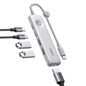 UGREEN 5-in-1 USB HUB Type-C to 4K60Hz HDMI USB3.2 Gen2 10Gbps Data Transfer USB2.0 PD100W for Laptop MacBook Samsung HP Dell