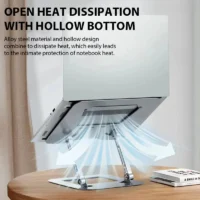 Se164d0e0c91f45a6b37872ea50b09670t.webp XMSJ Laptop Stand Adjustable Carbon Steel Notebook Tablet Stand Up to 17 Inch Macbook Laptop Portable Foldable Cooling Holder